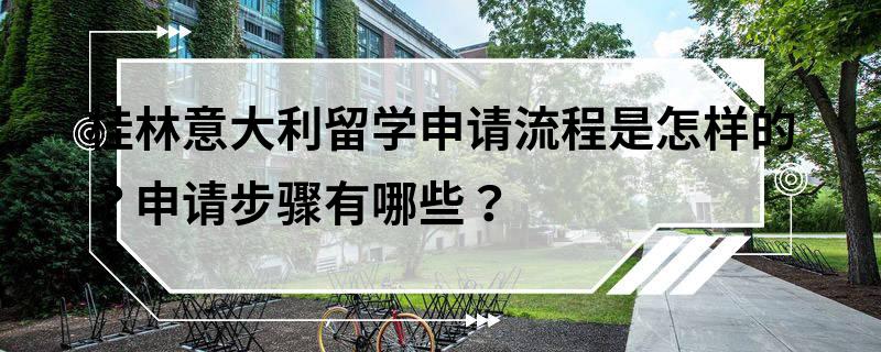 桂林意大利留学申请流程是怎样的？申请步骤有哪些？