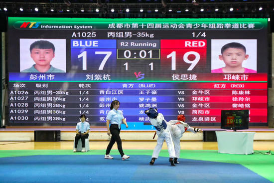 成都市跆拳道协会电子护具比赛_成都市第十四届运动会青少年组跆拳道比赛_跆健跆拳道