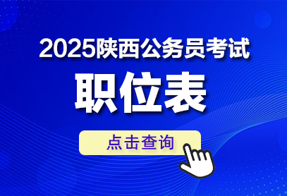 2025陕西省考职位表